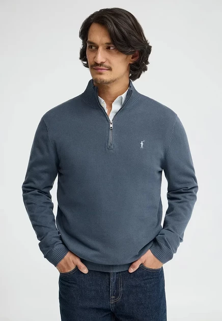 Мужской джемпер Polo Club Rigby Go Zipper, джинсово-синий