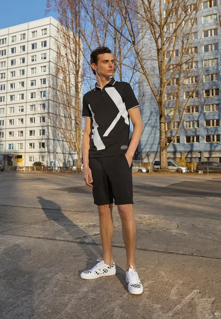 Мужское поло Armani Exchange, черное