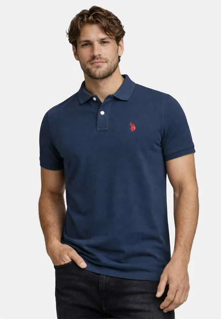 Мужское поло U.S. Polo Assn. USBrodyy, темно-синее