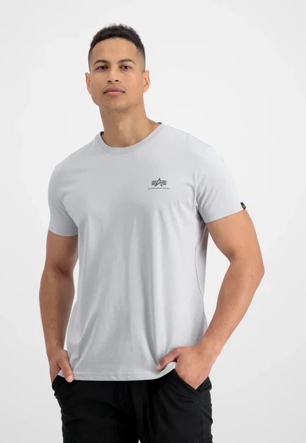 Мужская футболка Alpha Industries Basic, пастельно-серая
