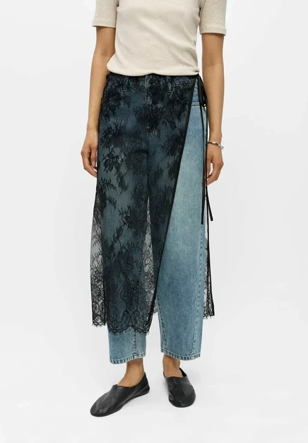 Женская юбка Object Wrap Skirt, черная