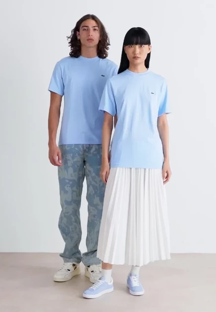 Футболка унисекс Lacoste, голубая
