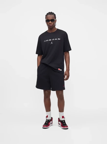 Мужские шорты Jordan BRK ST FLC 7″ BB, черные/красные