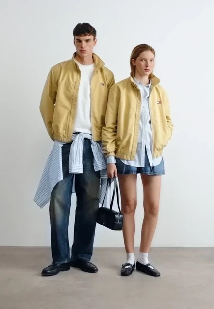 Мужской бомбер Tommy Jeans Essential, черно-золотистый