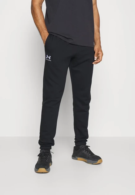 Мужские джоггеры Under Armour Icon Fleece, черно-белые