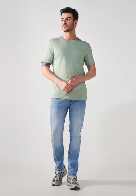 Pier One by Zalando 5 PACK  - Basic T-shirt - white/silver lining/green bay/caviar/port royal bright white,light green,light blue,light pink
