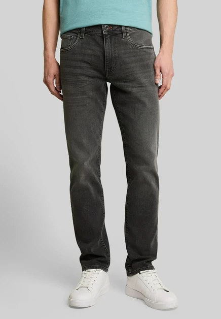 TOM TAILOR TTMARVIN STRAIGHT FIT - Straight leg jeans - used dark stone grey denim used dark stone grey denim