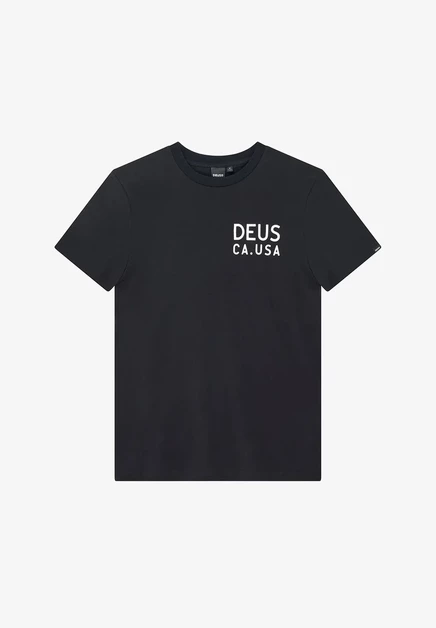 Мужская футболка Deus Ex Machina Camber с принтом, черная