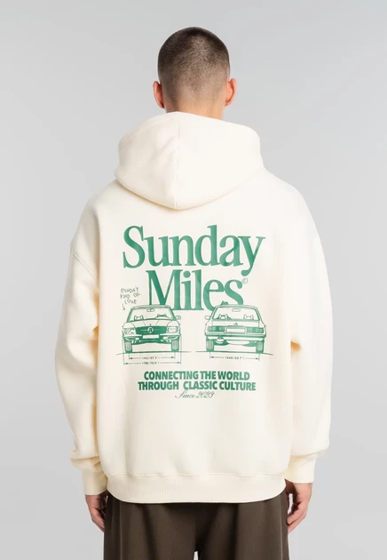 Мужское худи Another Cotton Lab Sunday Miles, молочное