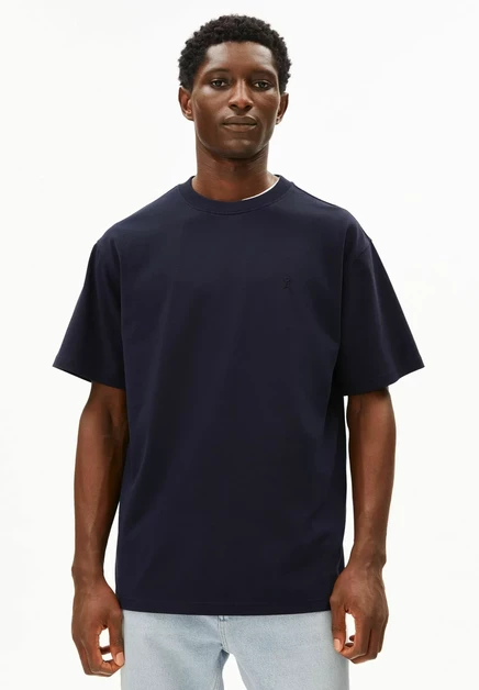 ARMEDANGELS MARKOS MID WEIGHT - Basic T-shirt - claystone night sky