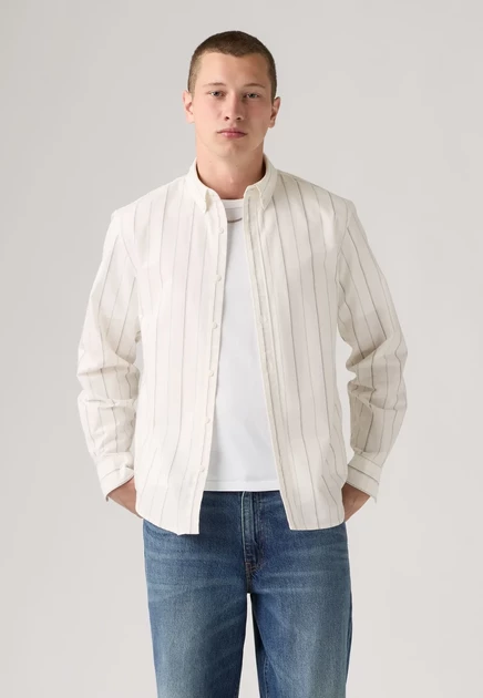 Мужская рубашка Levi's Authentic, сине-белая в полоску