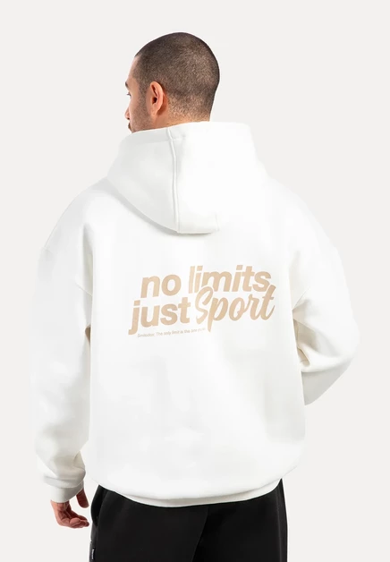 Мужское худи Smilodox Casual Logo Fortes, кремовое