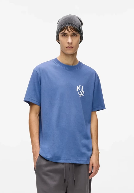 Мужская футболка Karl Lagerfeld Jeans KLJ Monogram, синяя