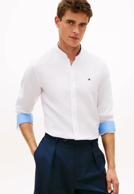 Мужская рубашка Tommy Hilfiger Slim Fit, белая