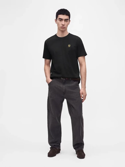 Мужская футболка Belstaff Basic, черно-серая