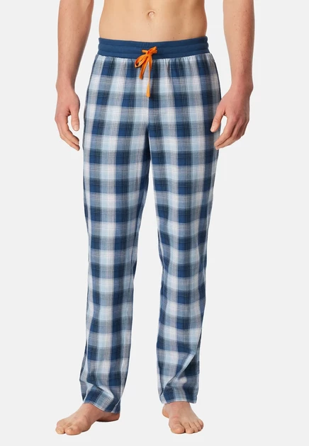 Мужские пижамные брюки Schiesser Hose Lang, синие