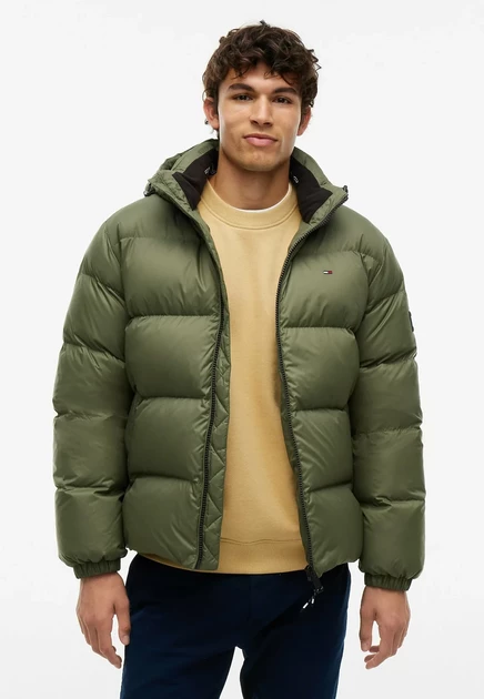 Tommy Jeans Down jacket - black rocky mountain