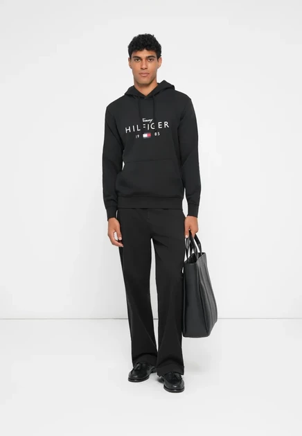 Мужское худи Tommy Hilfiger Logo Graphic, черное