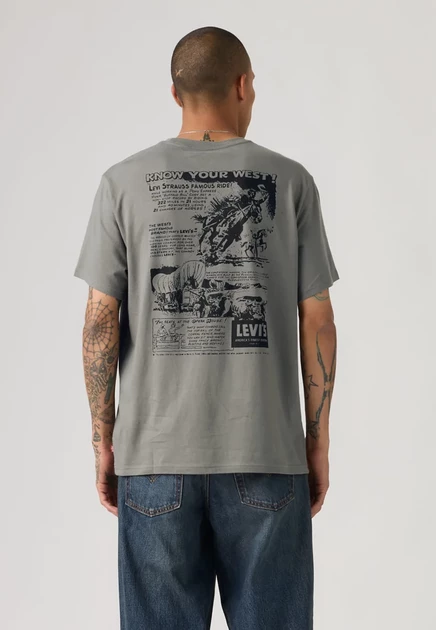 Levi's® RELAXED FIT TEE - Print T-shirt - coastal creative fresh and smooth pumice stone smoked pearl