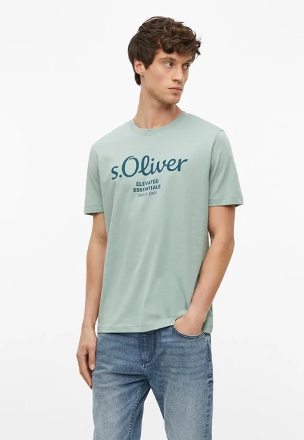 Мужская футболка s. Oliver, шалфейно-зелёная