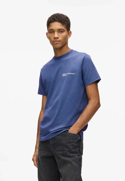 Мужская футболка Karl Lagerfeld Jeans KLJ Slim, голубая