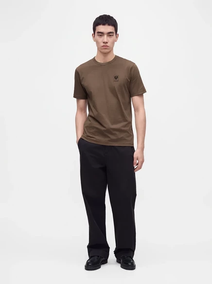 Мужская футболка Belstaff Basic, серо-бежевая