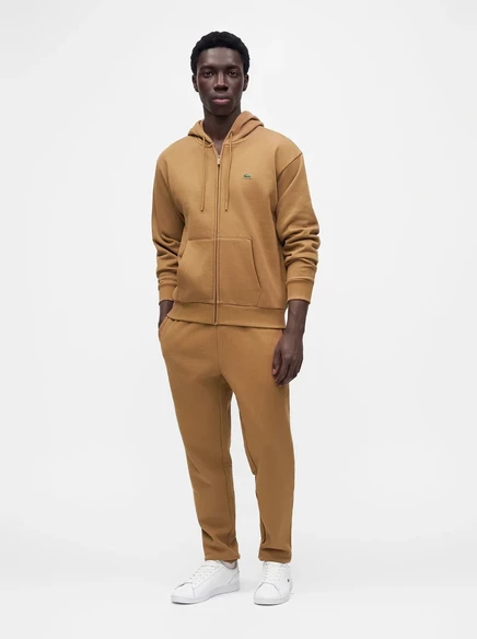 Унисекс худи Lacoste на молнии, бежевое