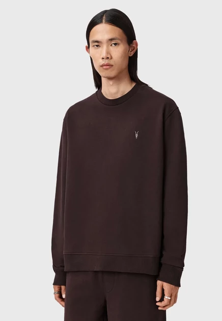 Мужской свитшот AllSaints Asher Crew, сливово-коричневый