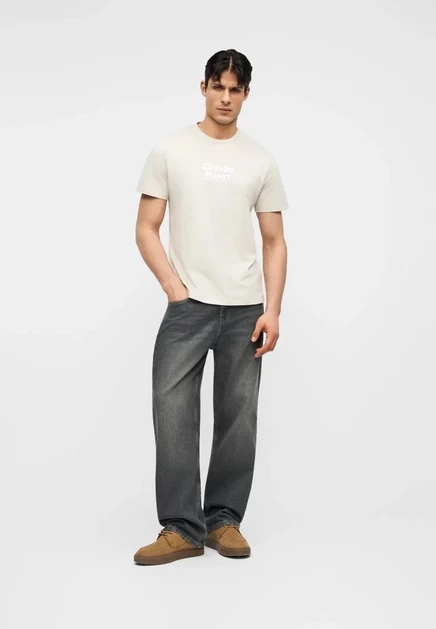 Мужская футболка Calvin Klein Jeans Graphics, бежевая