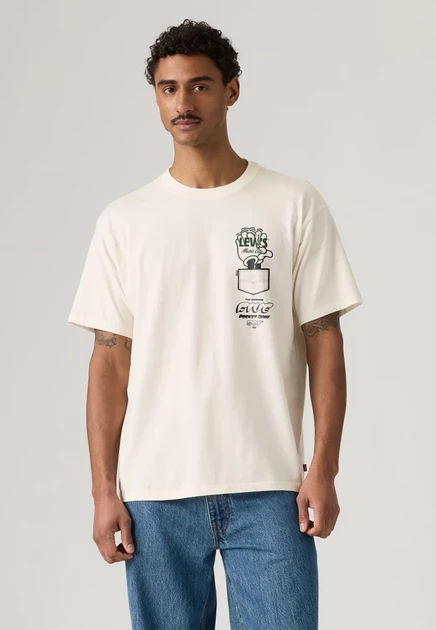 Мужская футболка Levi's Vintage Fit Tee с принтом, белая