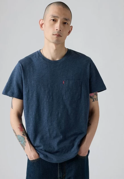 Мужская футболка Levi's Classic Pocket Tee, темно-синяя
