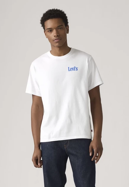 Мужская футболка Levi's, свободный крой, белая