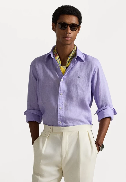 Мужская рубашка Polo Ralph Lauren Custom Fit, лавандовая
