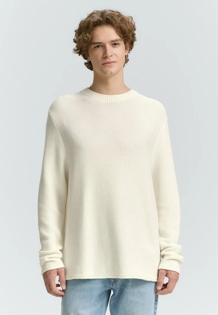 Мужской джемпер Tom Tailor Denim Crewneck, белый