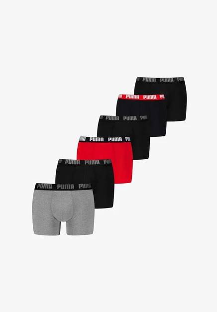 Мужские боксеры Puma, 6 шт., серые, красные, черные