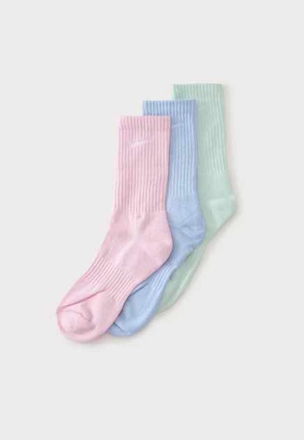 Носки Nike Everyday Cush Crew, 3 пары, розово-сине-зеленые