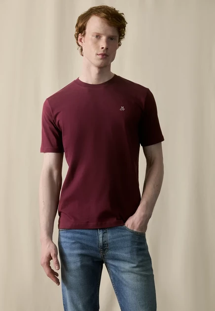 Мужская футболка Marc O'Polo Logo Print, темно-бордовая