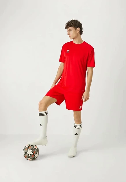 Мужские спортивные шорты Hummel, белые с красным