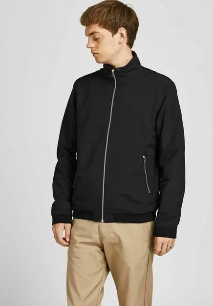 Мужской бомбер Jack & Jones JJErush, бежево-чёрный