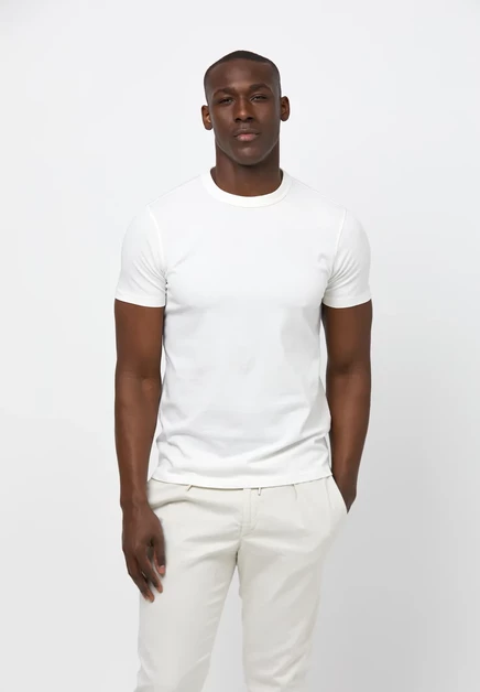 Мужская футболка Profuomo Short Sleeve, молочная