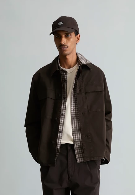 Мужская джинсовая рубашка Marc O'Polo Denim, коричневая