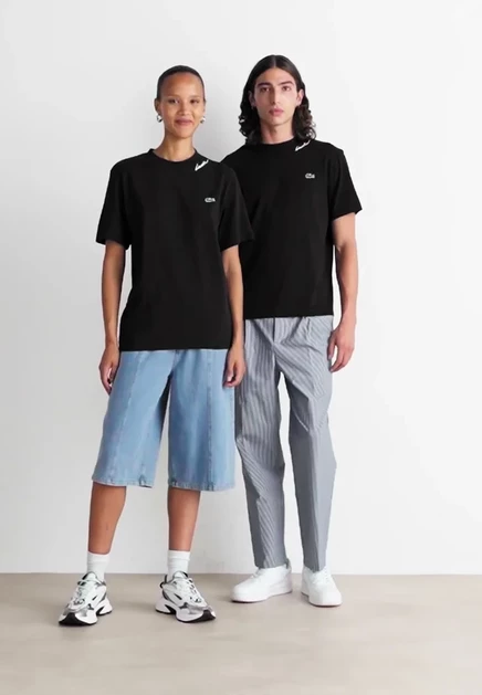 Футболка унисекс Lacoste Basic, черная
