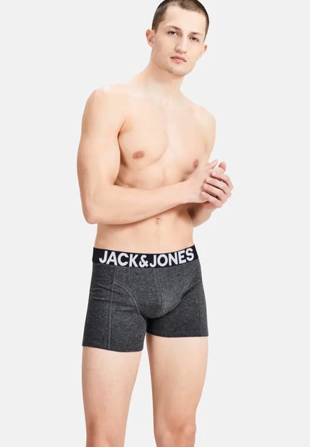 Мужские боксеры Jack & Jones Solid, 5 шт., темно-серые
