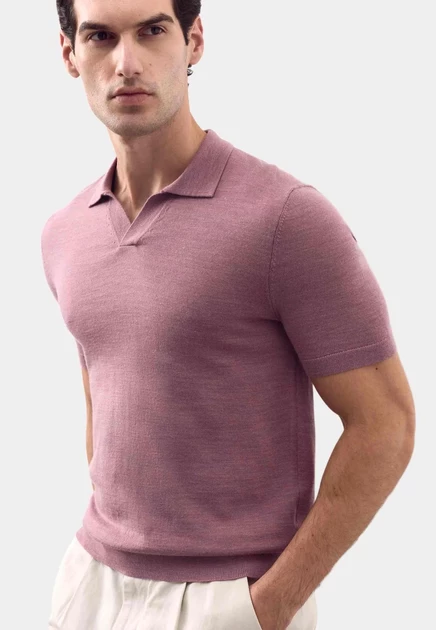 Мужское поло Autograph Extra Fine Knit, розовое