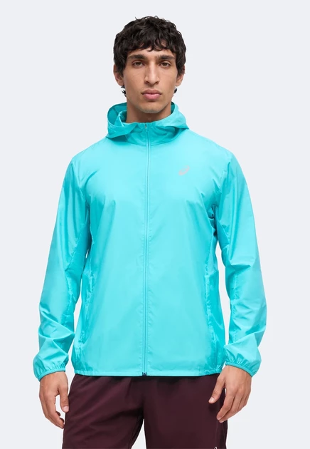 Мужская беговая куртка Asics Core Jacket, серо-бирюзовая