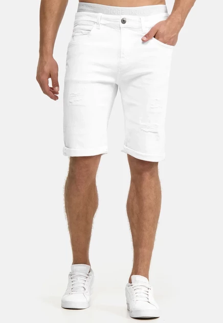 Мужские шорты Indicode Jeans Incaden, молочные