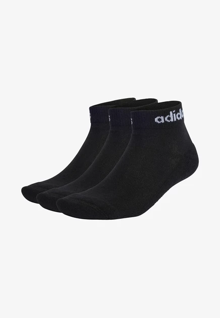 Унисекс-носки adidas Performance Linear, 3 пары, черно-белые