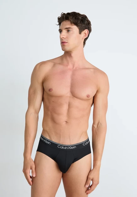 Мужские брифы Calvin Klein, 3 шт., черные/серые
