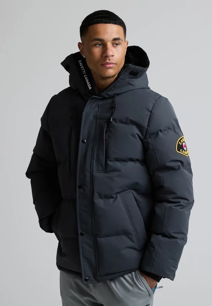 Zavetti Canada OSHAWA 2.0 PUFFER PARKA JACKET - Winter coat - black urban charcoal