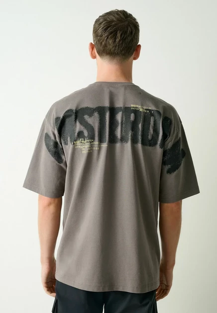 Next T-SHIRT  - Print T-shirt - grey japan black amsterdam
